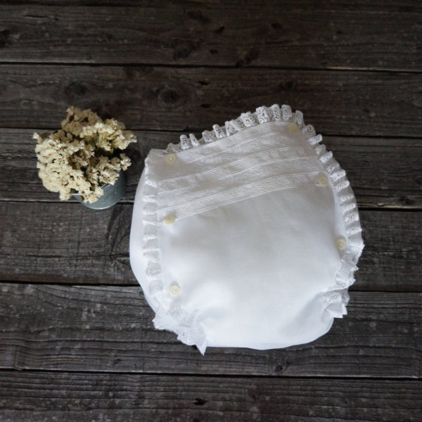 Cubrepañal seda natural blanco