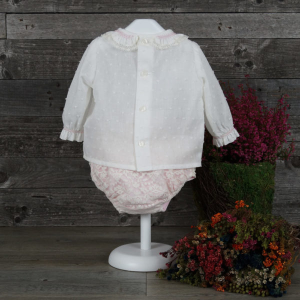 Baby blouse and culotte set