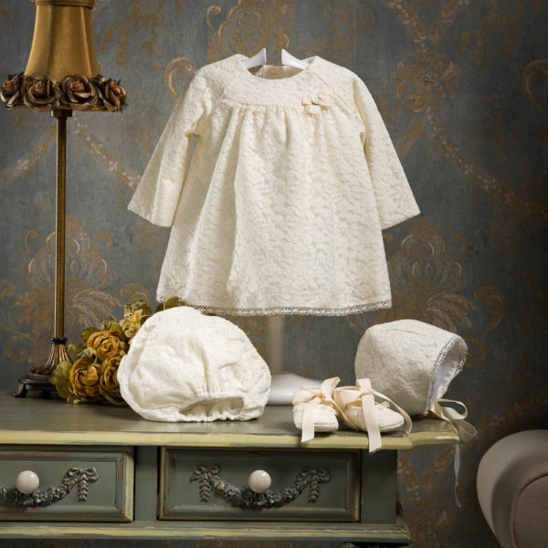 Lace baby dress set