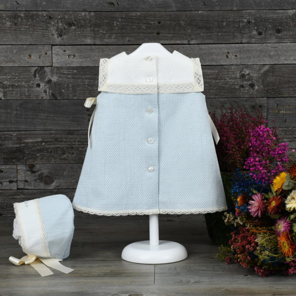 Girls cotton jacquard dress set