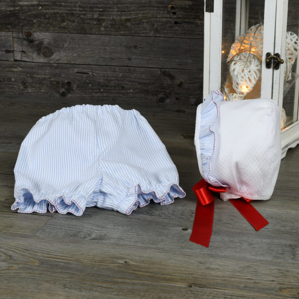 Sailor style baby dress set