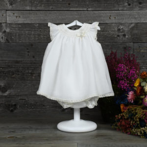 Short dress and bloomers set in linen