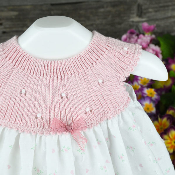 Baby dress in plumeti fabric