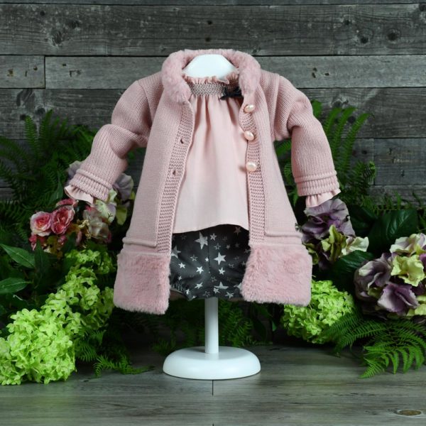 Baby girls´ knitted coat