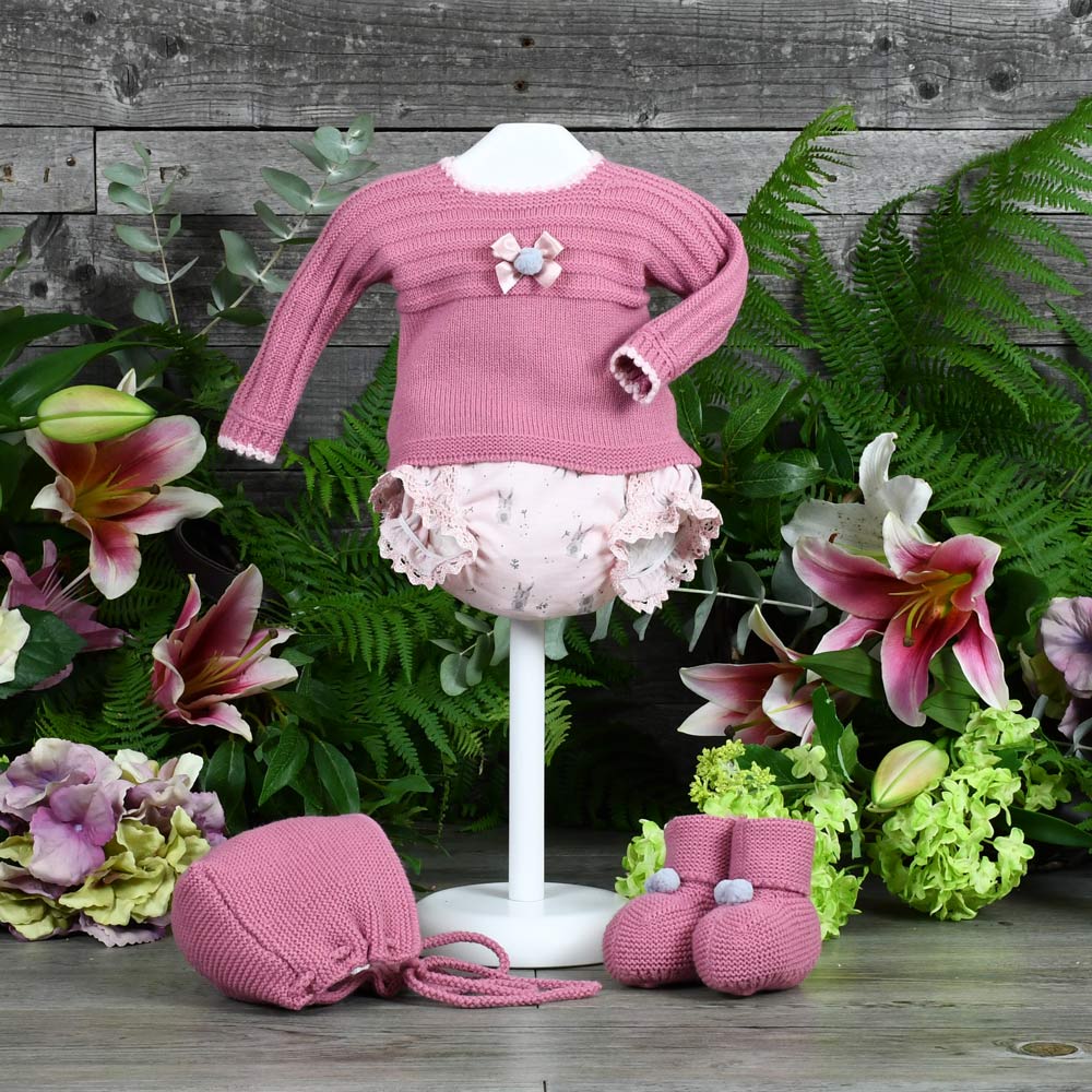 Robusto mañana origen Moda bebé: Conjunto bebe jersey y ranita en color rosa- Nayfer