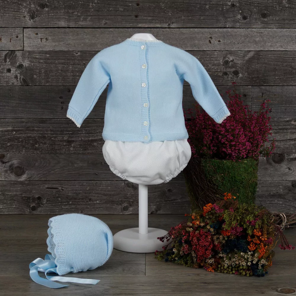 Conjunto tres piezas celeste