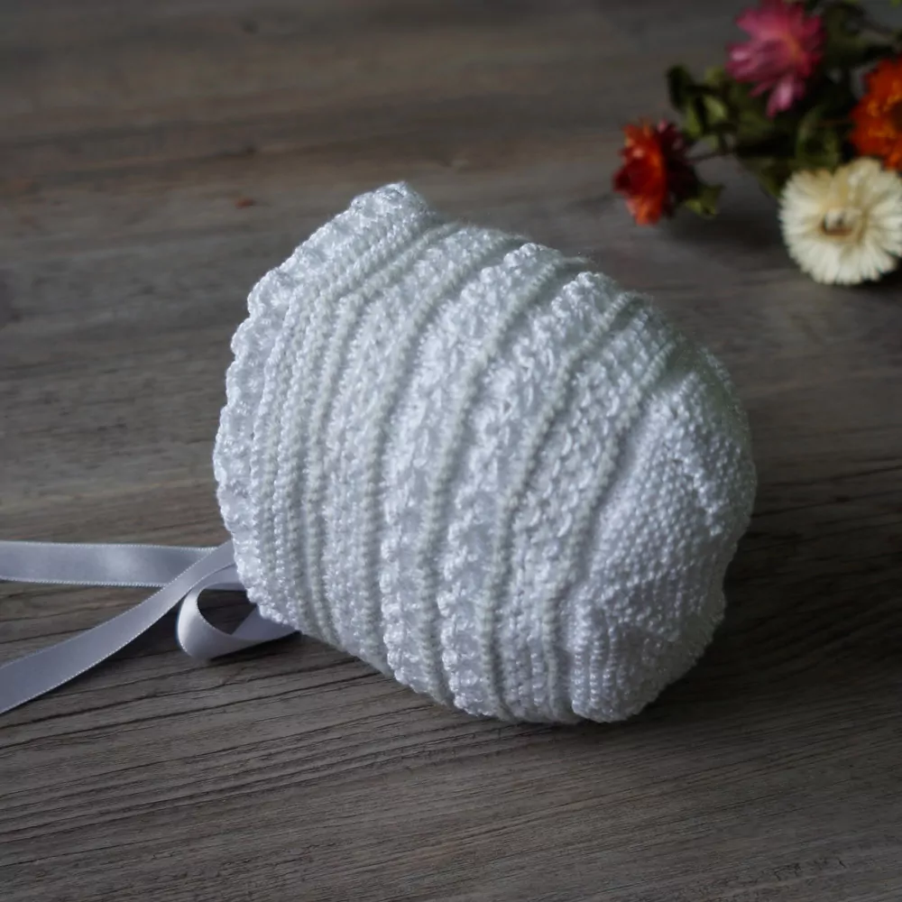 Heirloom hand knitted baby sweater set - Image 2