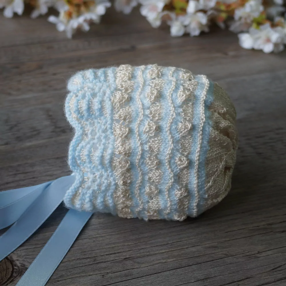 Heirloom hand knitted baby sweater set - Image 2