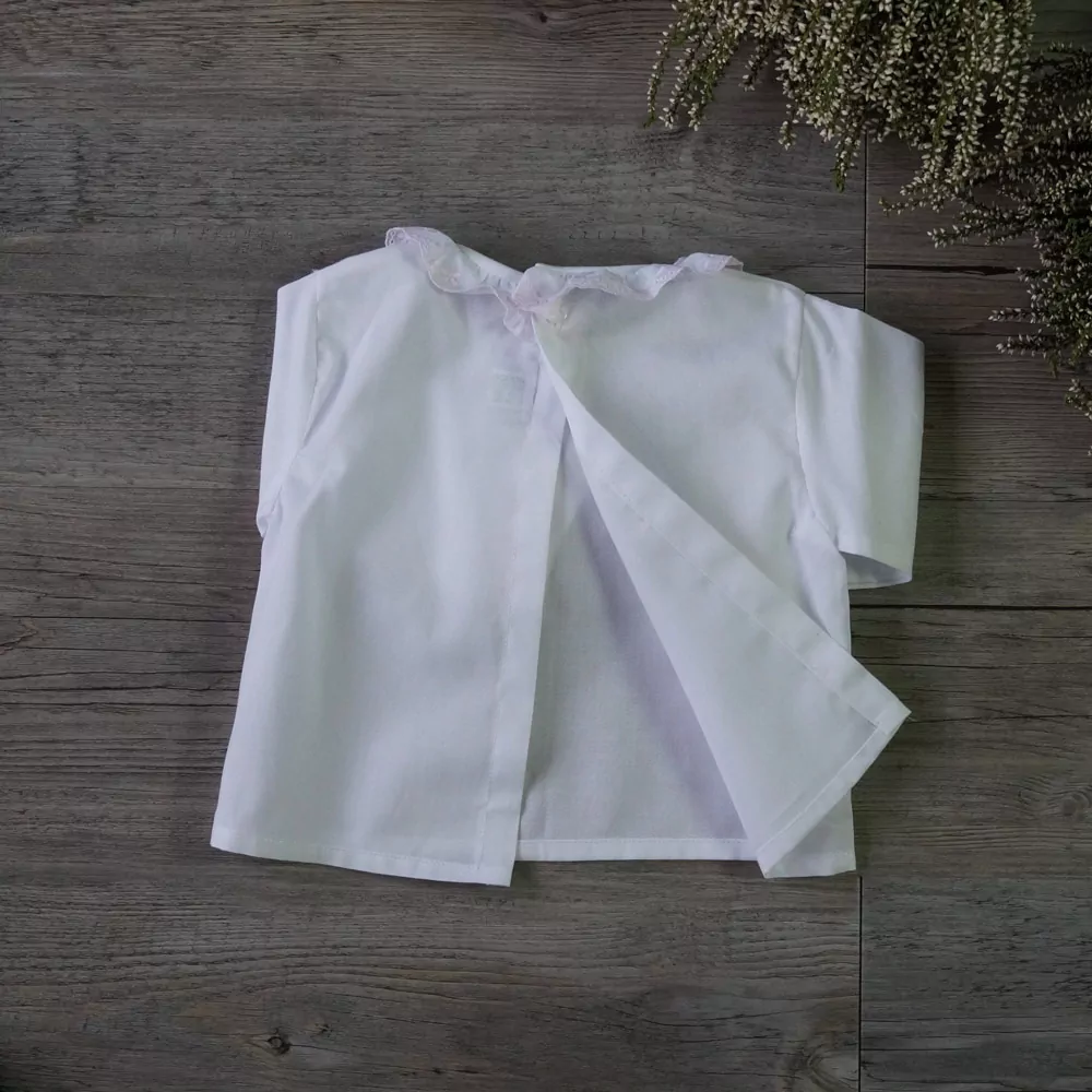 Camisa batista blanco y rosa - Imagen 2