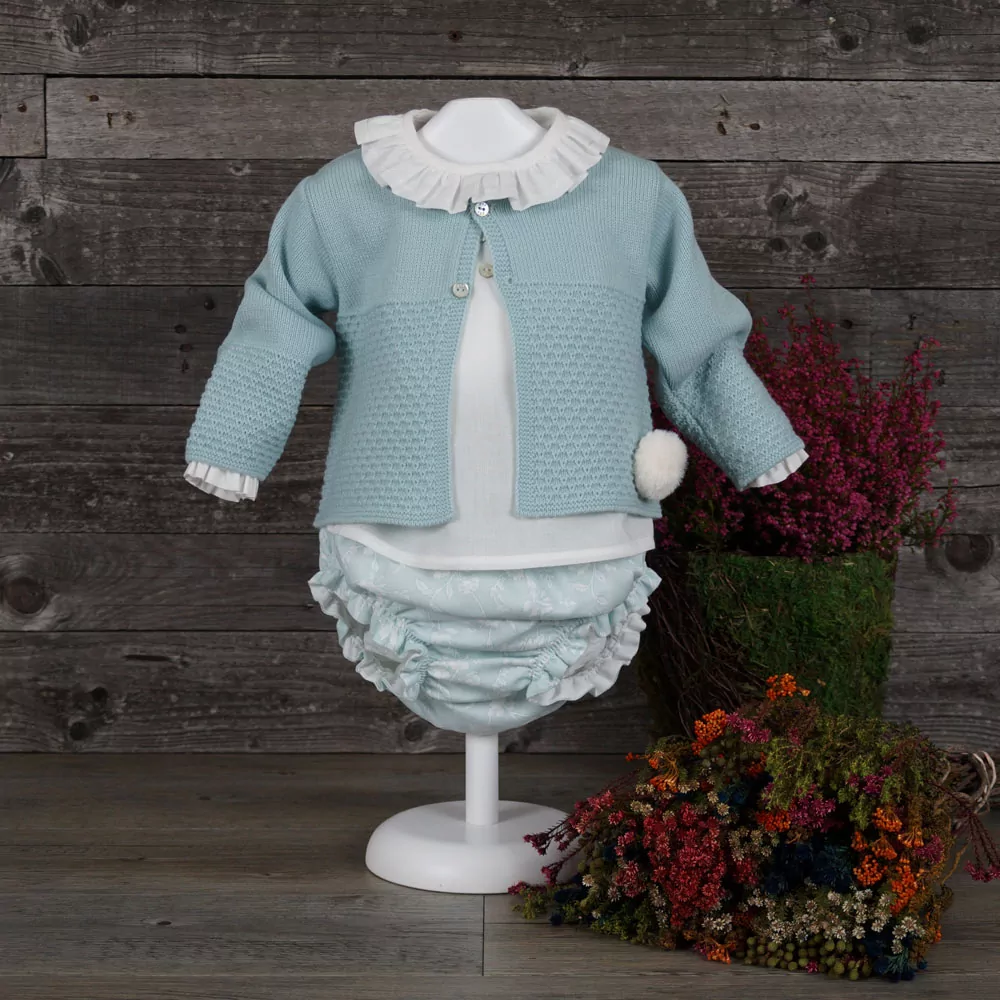 Conjunto tres piezas verde agua