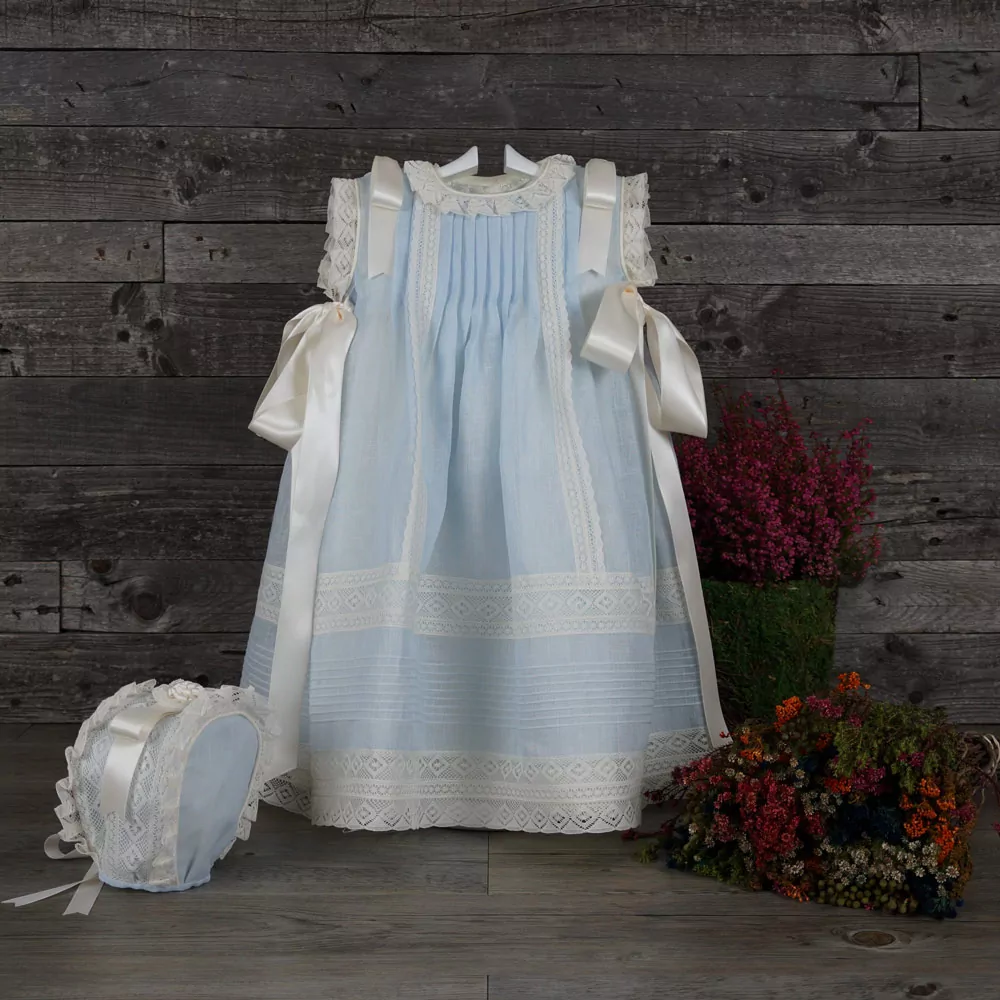 Magnificent italian  cotton linen dress