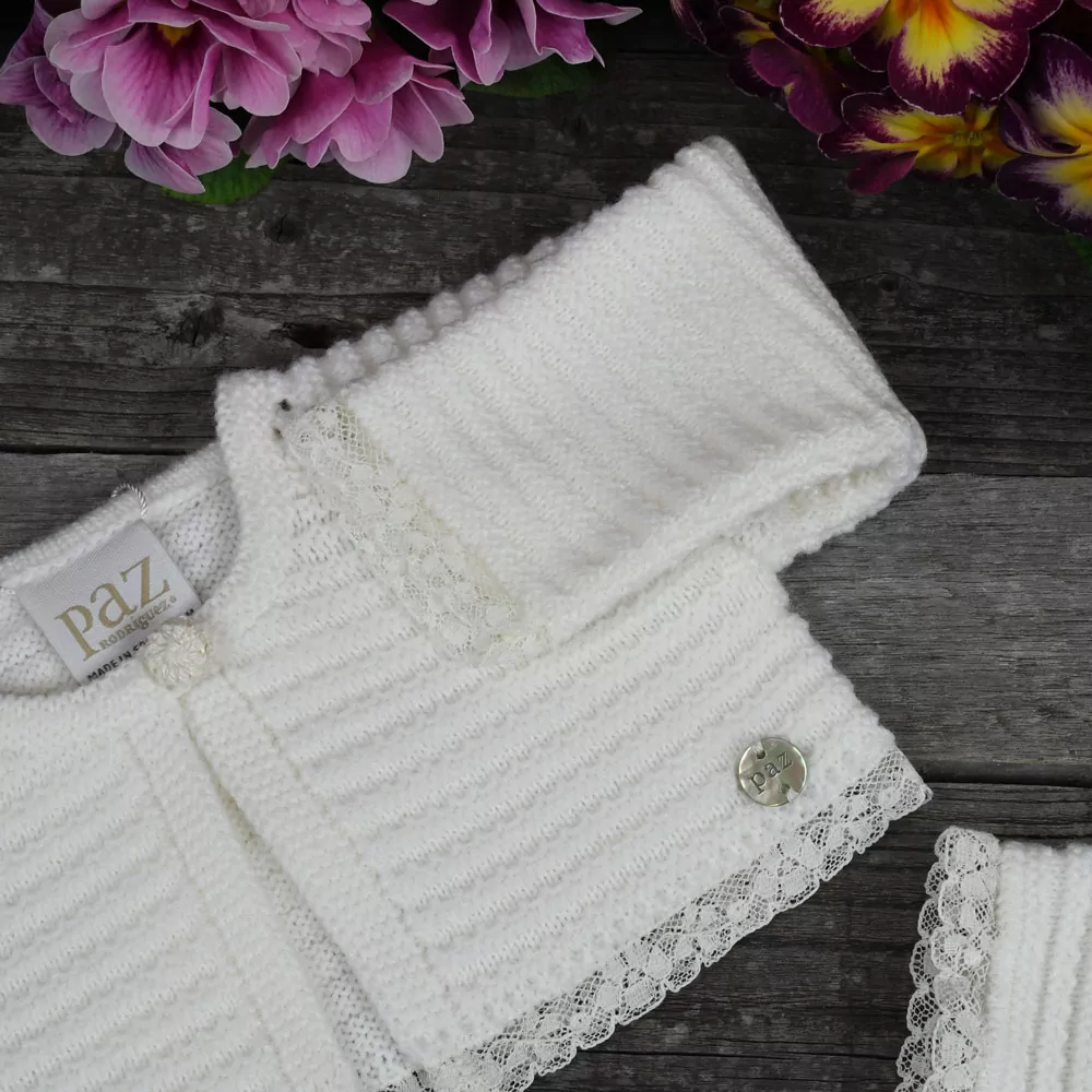 Conjunto de chaqueta y capota de punto - Imagen 2