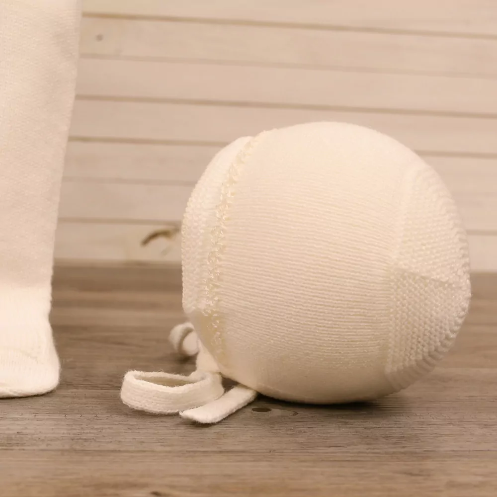 Traje de punto tres piezas marfil - Imagen 4