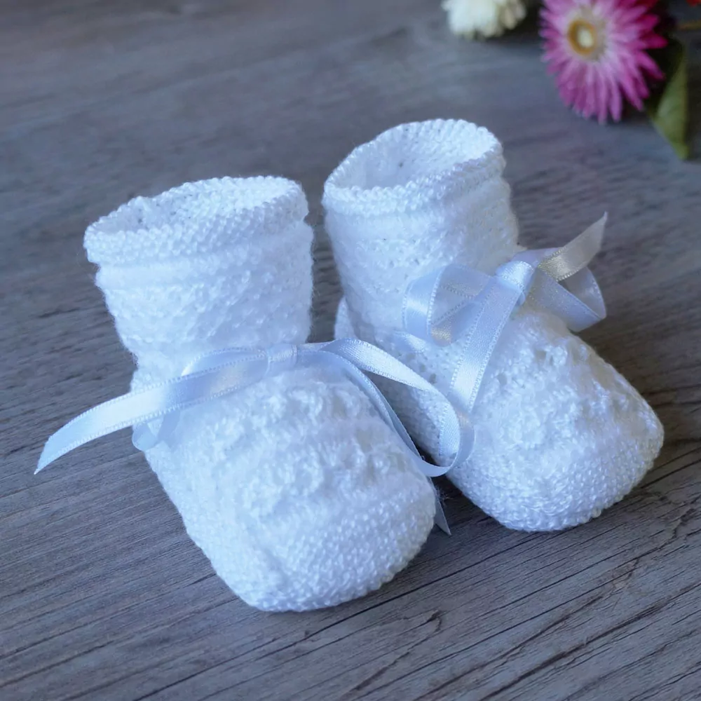 Heirloom hand knit and lace baby sweater set - Image 4