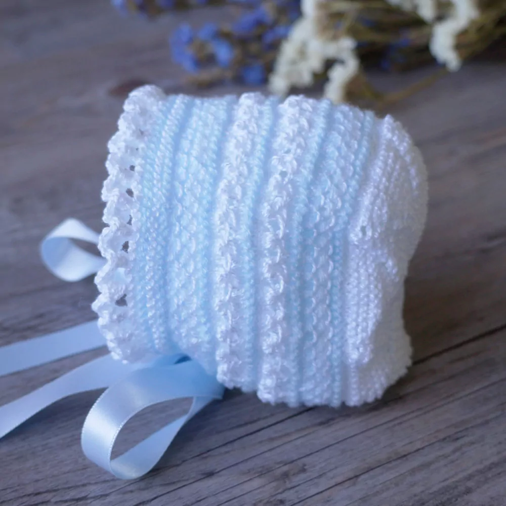 Heirloom hand knit and lace baby sweater set - Image 4