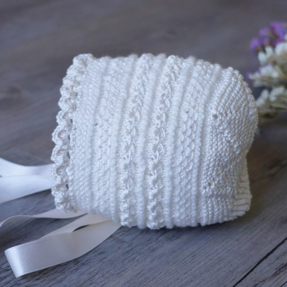 Heirloom hand knit and lace baby sweater set - Image 2