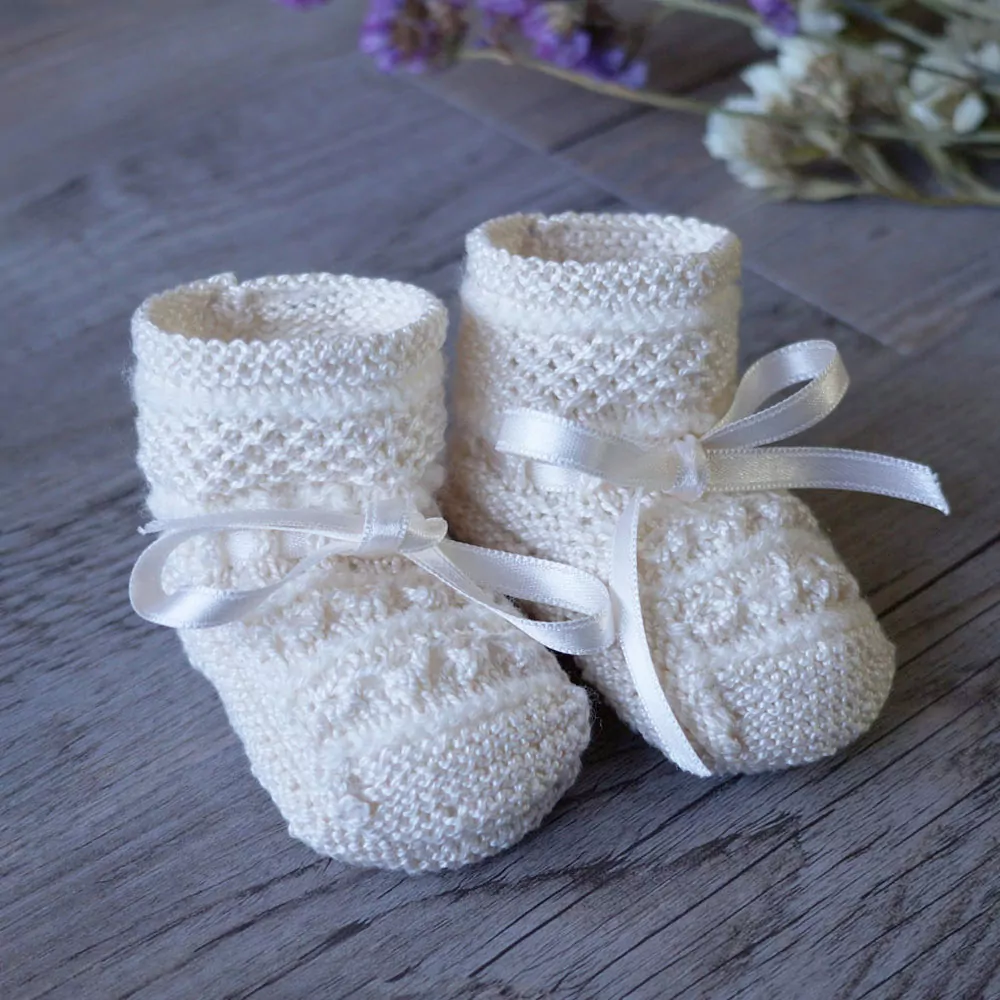 Heirloom hand knit and lace baby sweater set - Image 5