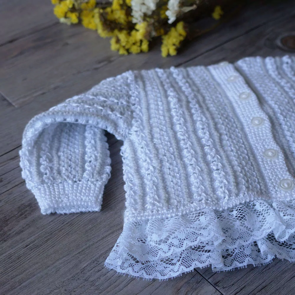 Conjunto chaqueta, gorro y patucos gris y blanco - Imagen 3