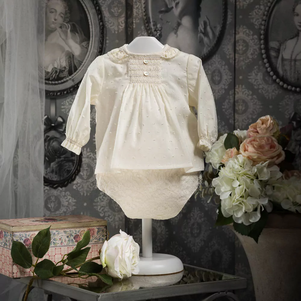 Baby blouse  and culotte set