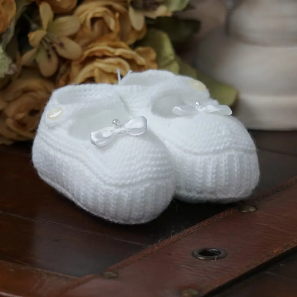 Patuco sandalia de punto color blanco