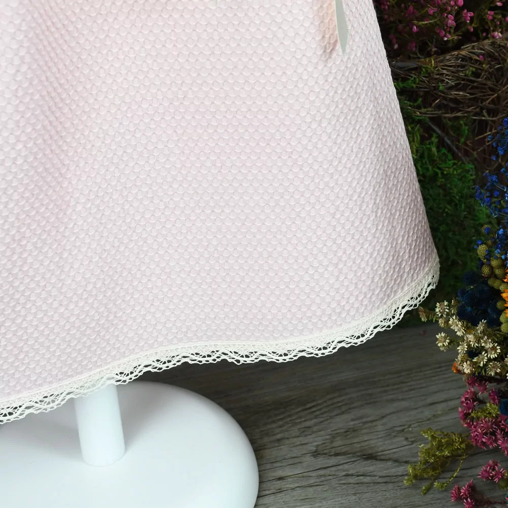 Girls cotton jacquard  dress set - Image 3