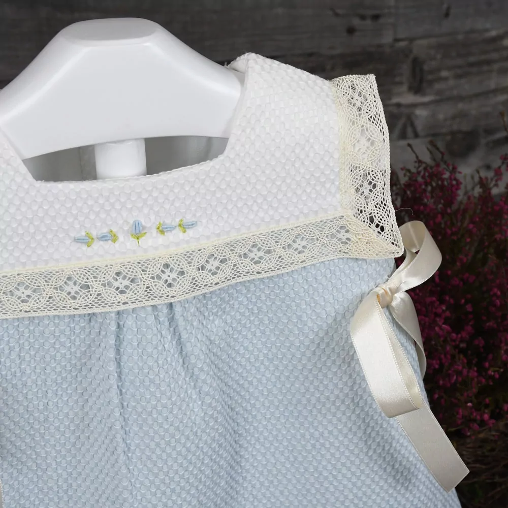 Girls cotton jacquard dress set - Image 2