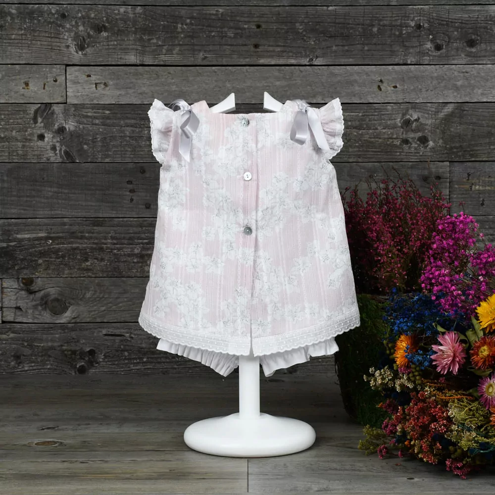 Printed muslin baby girls dress - Image 3