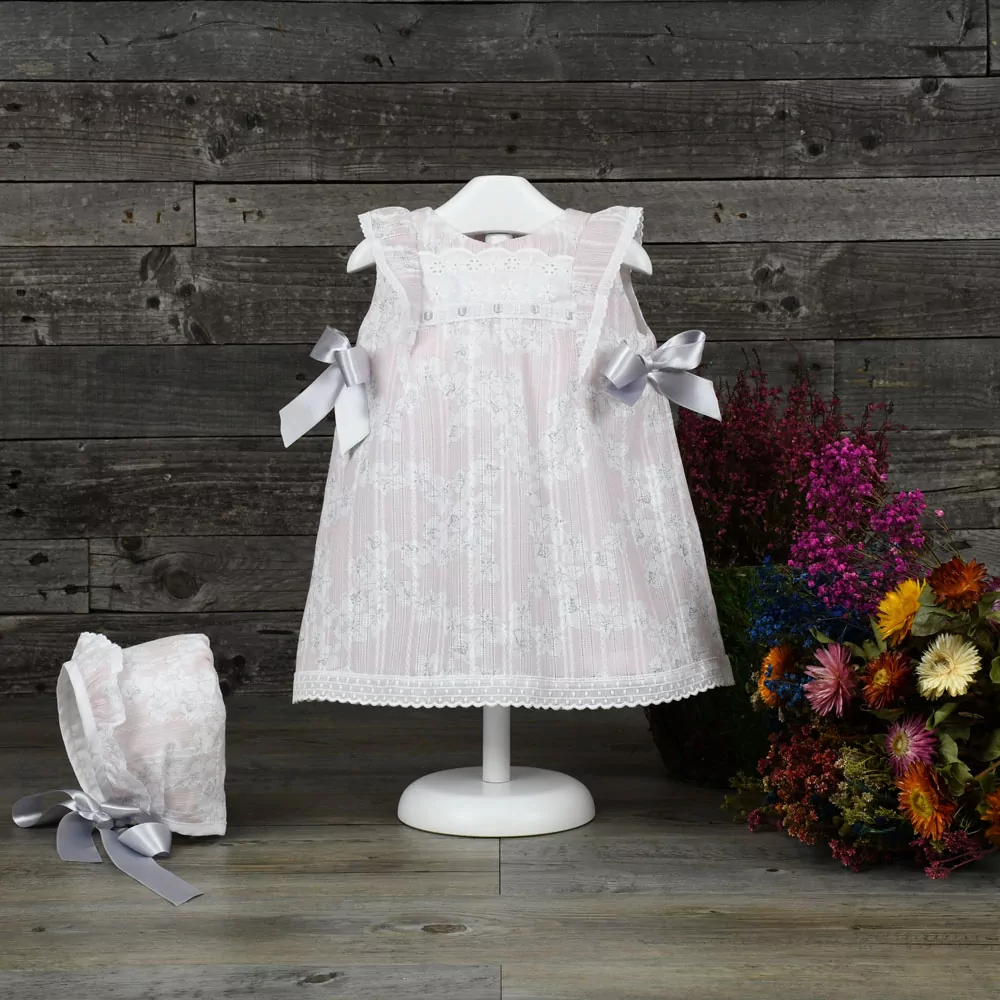 Printed muslin baby girls dress