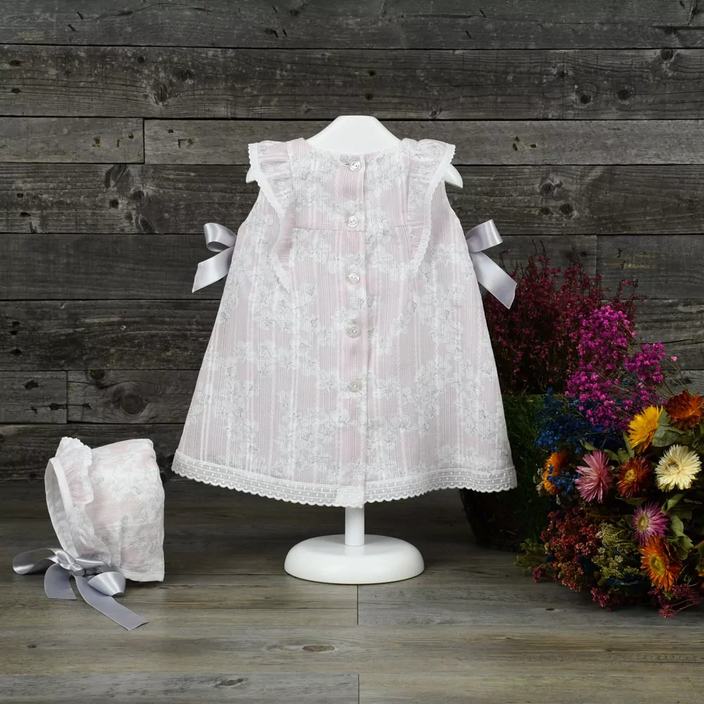 Printed muslin baby girls dress - Image 2