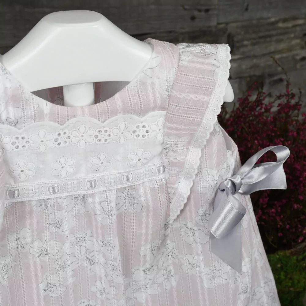 Printed muslin baby girls dress - Image 3