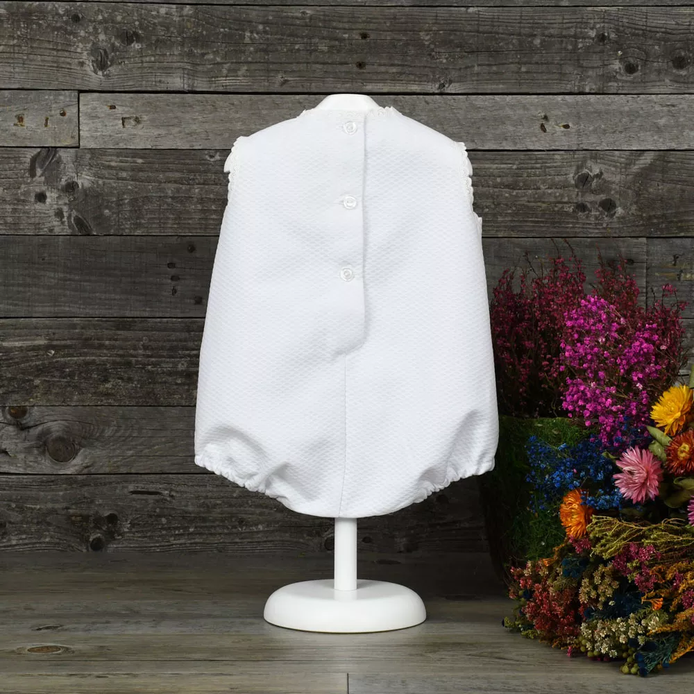 Pique and lace romper - Image 2