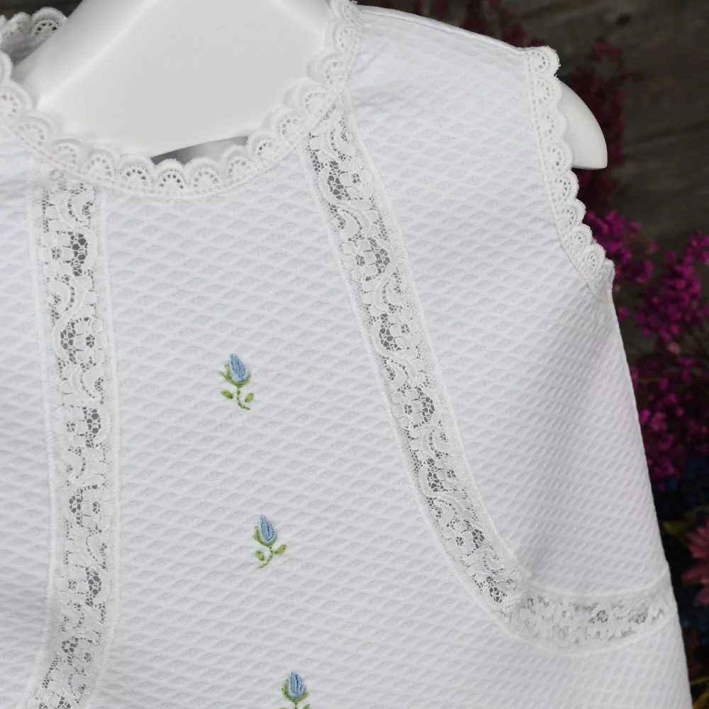 Pique and lace romper - Image 3