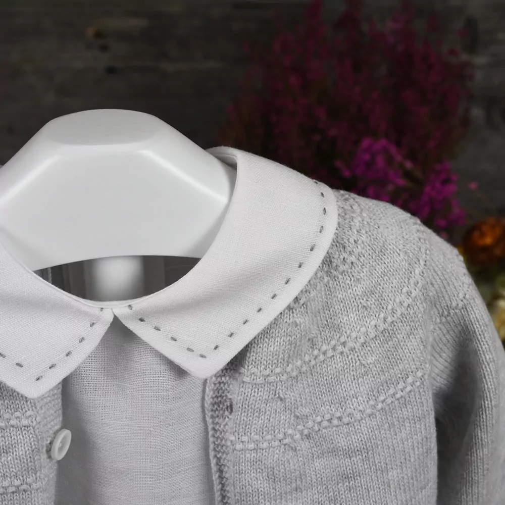 Conjunto niño de 3 piezas en piqué y perlé - Imagen 2