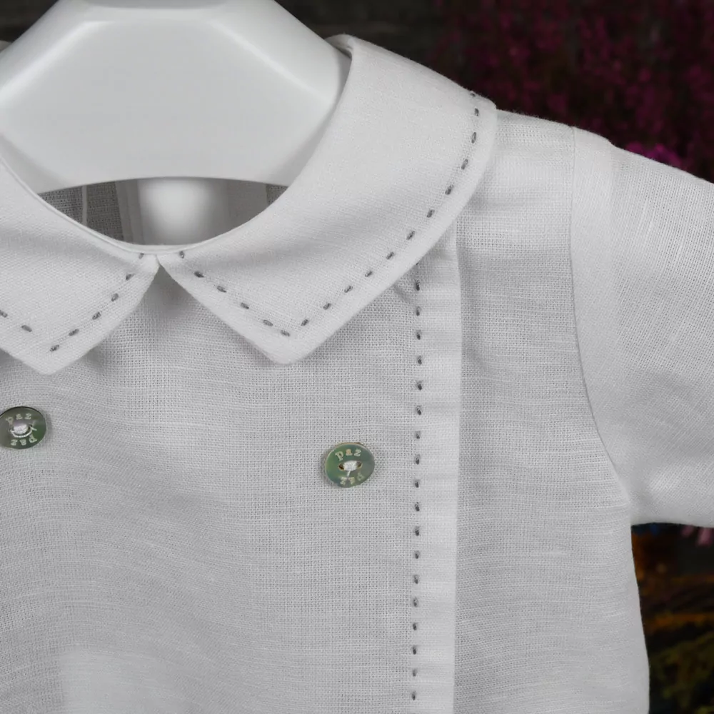 Conjunto niño de 3 piezas en piqué y perlé - Imagen 3