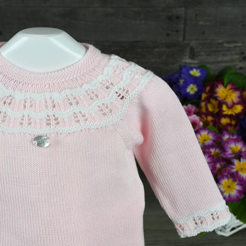 Conjunto jersey, polaina y capota en perlé - Imagen 2