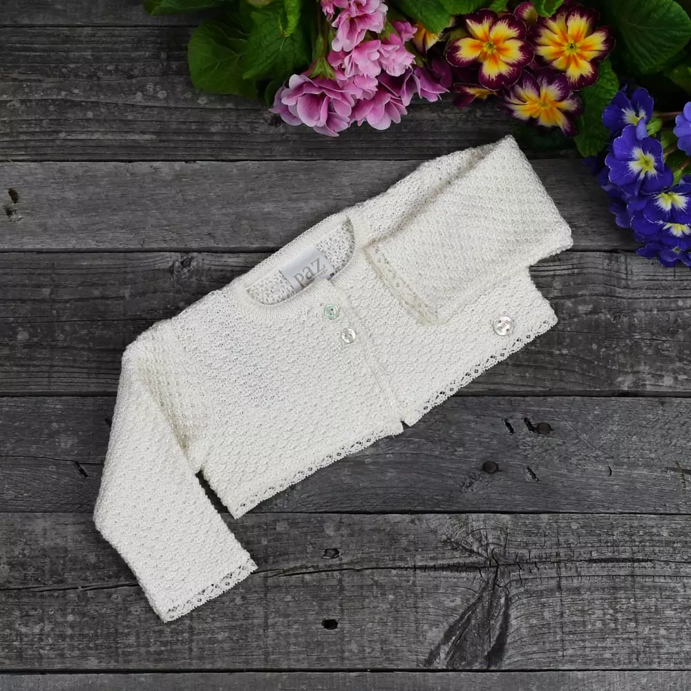 Chaqueta rebeca en perlé