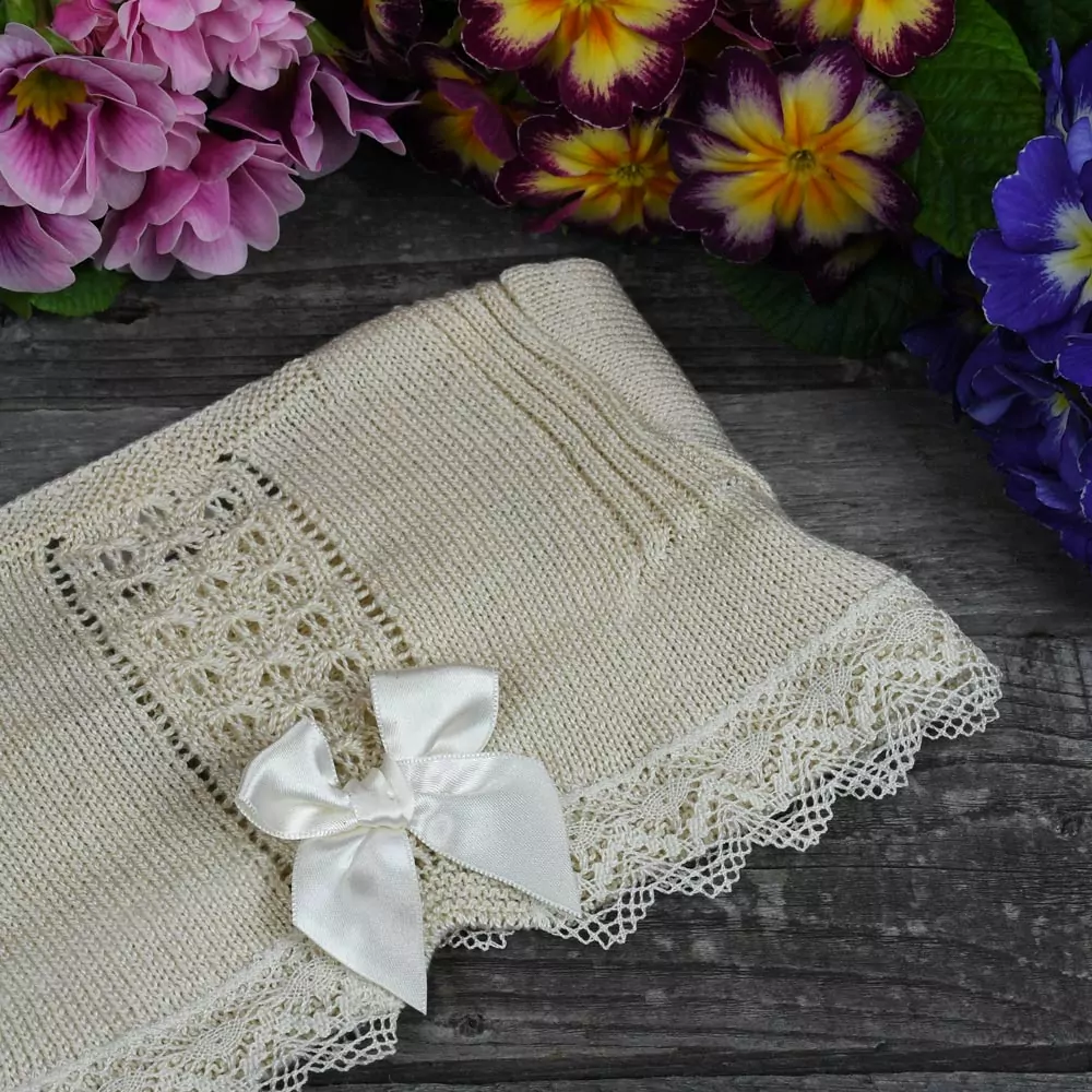 Chaqueta rebeca en perlé de algodón - Imagen 3