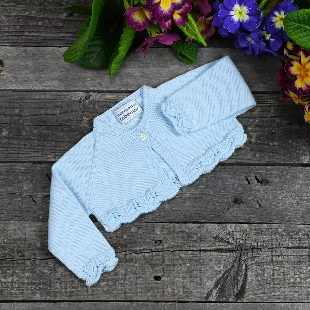 Chaqueta corta en perlé de algodón