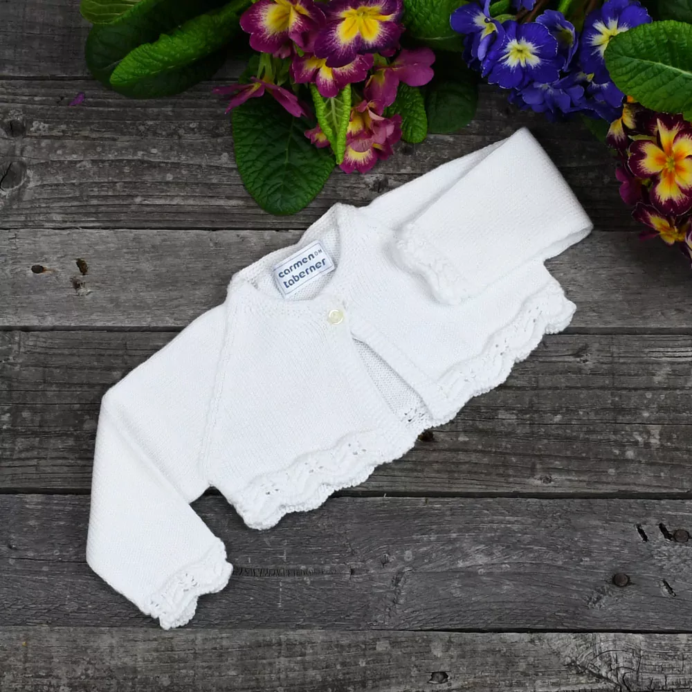 Chaqueta corta en perlé de algodón