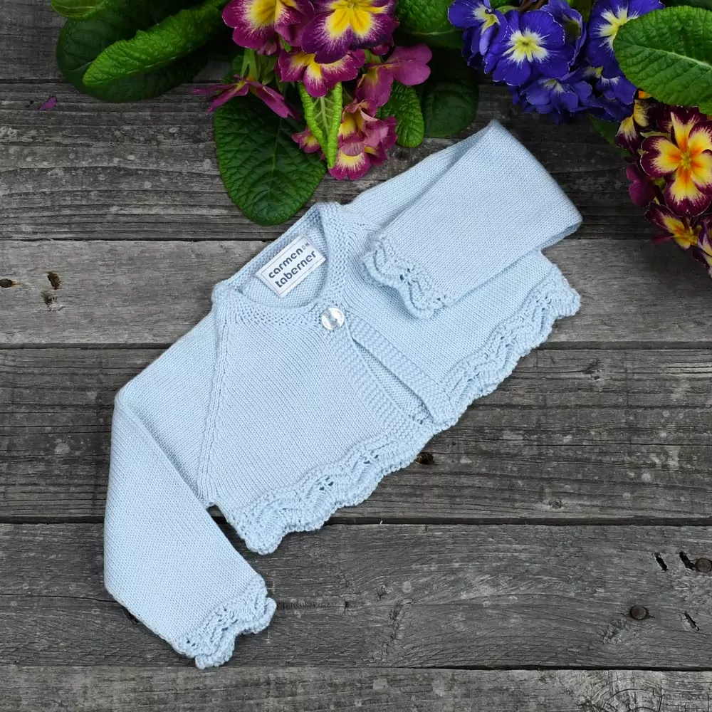 Chaqueta corta en perlé de algodón