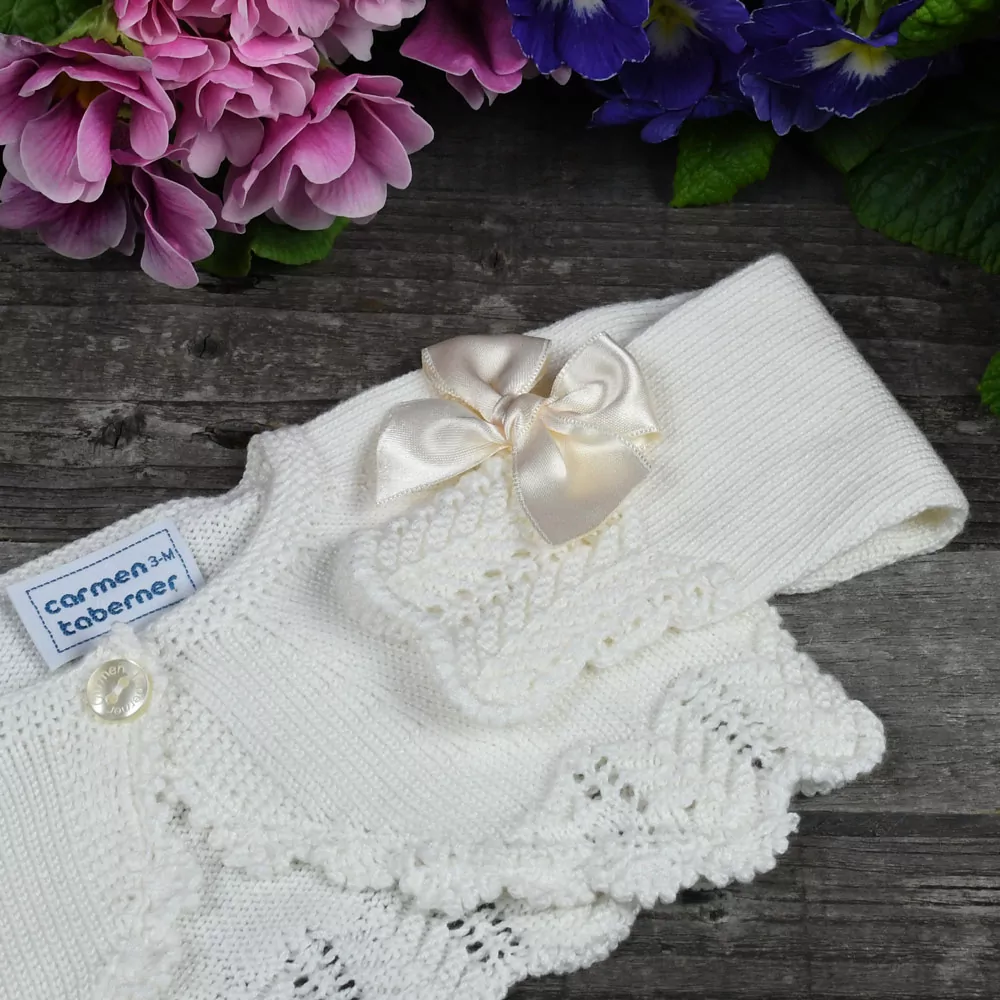 Chaqueta torera en perlé de algodón - Imagen 2