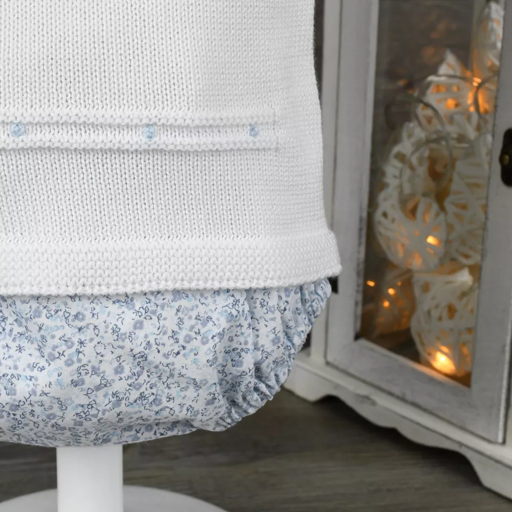 Conjunto jersey perlé y ranita estampada - Imagen 2