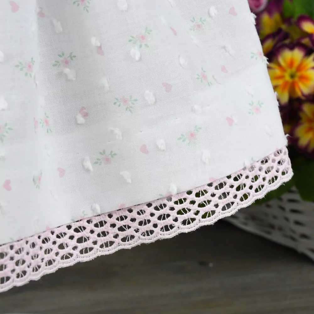 Vestido tipo jesusito en plumeti estampado con canesú en punto - Imagen 3