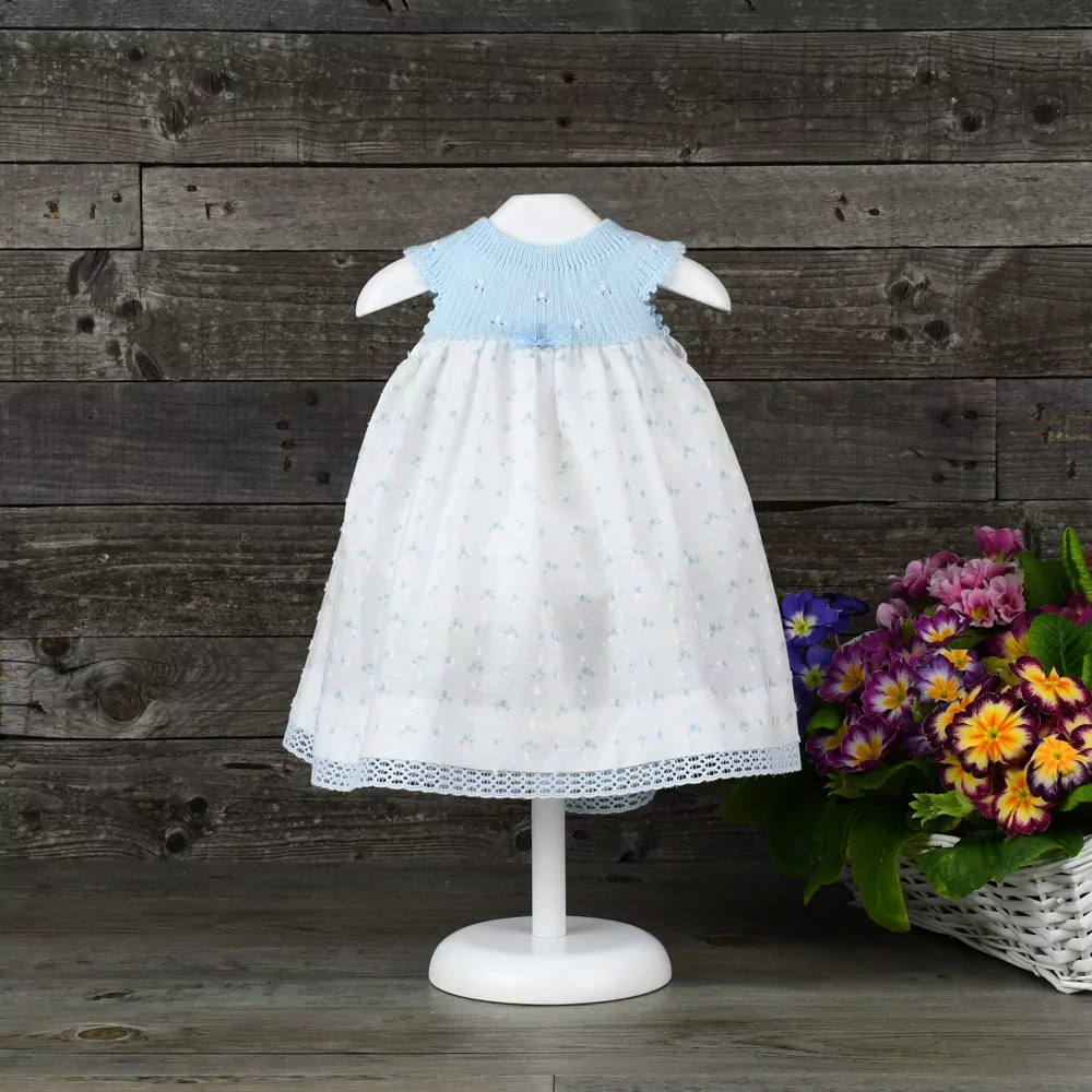 Baby dress in plumeti fabric