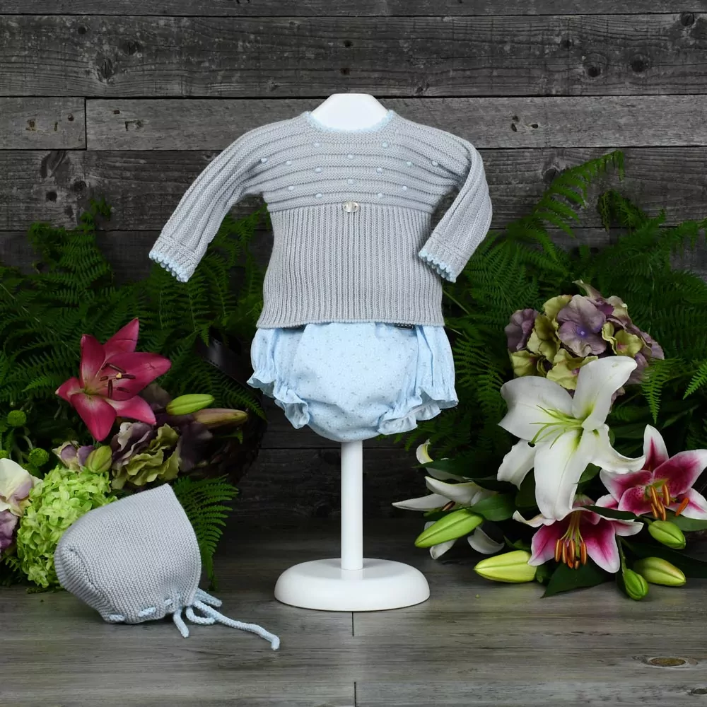 Baby knit and viyella set