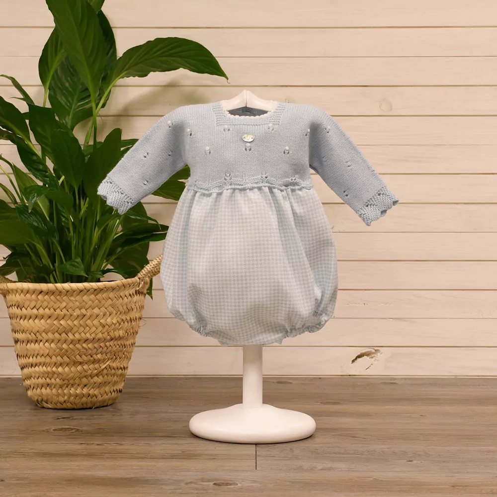 Pololo combinado en punto y tela