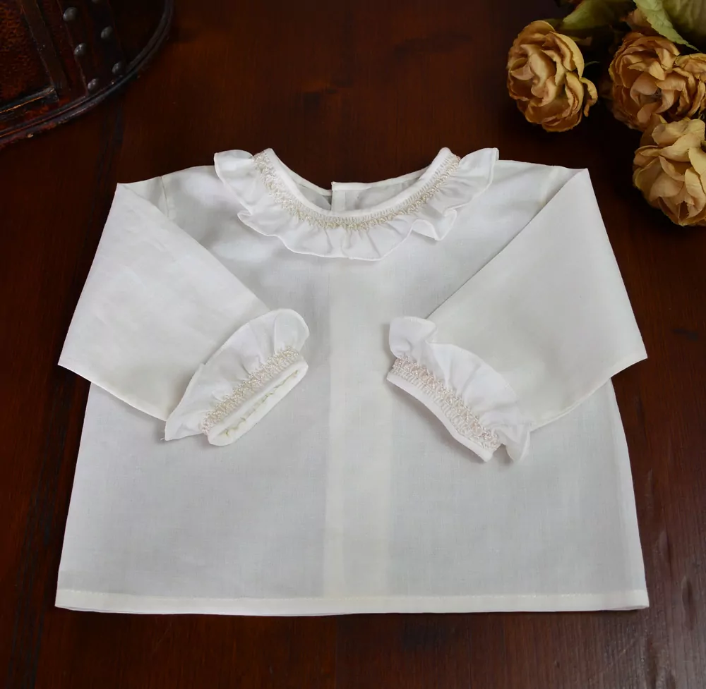 Camisa batista marfil