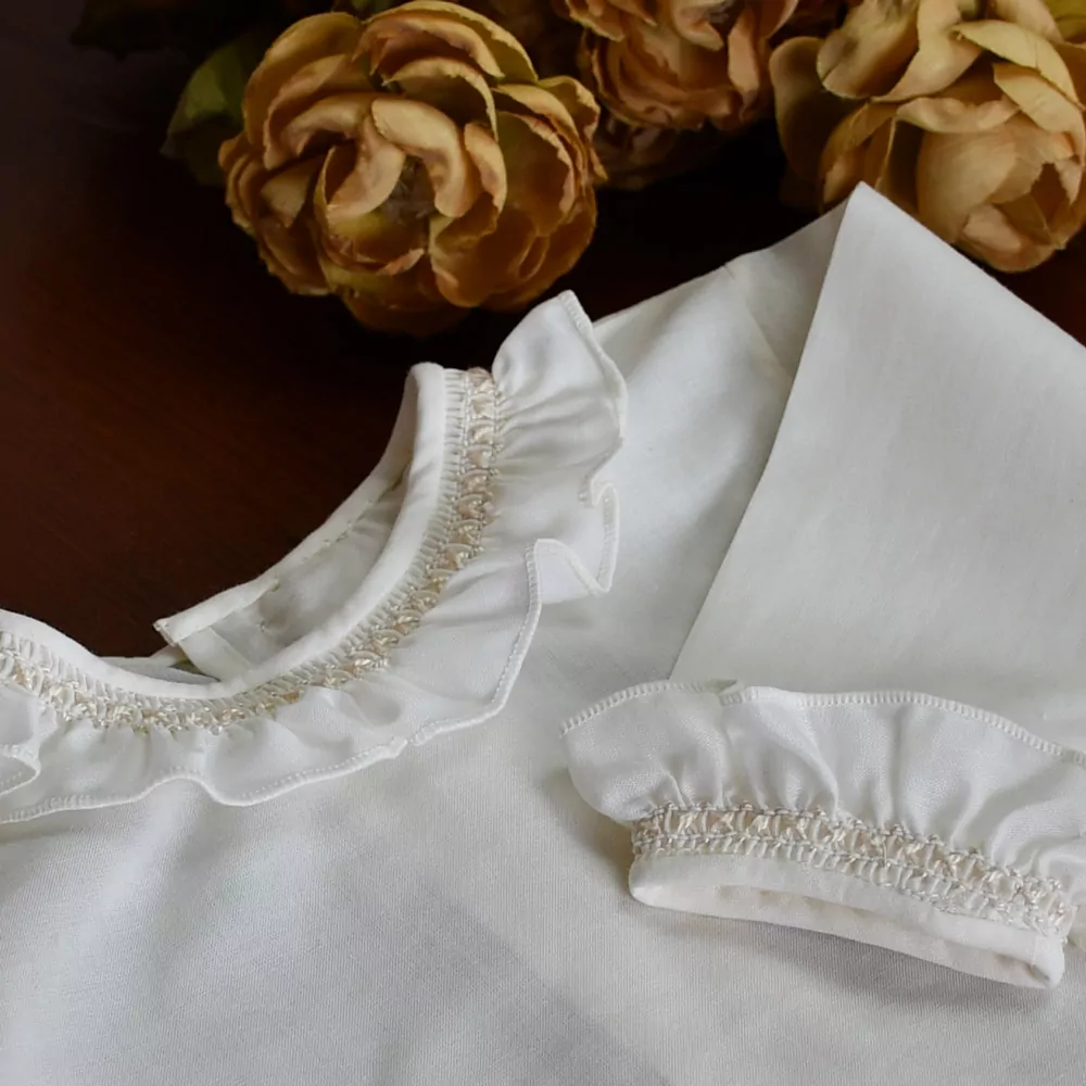 Camisa batista marfil - Imagen 2