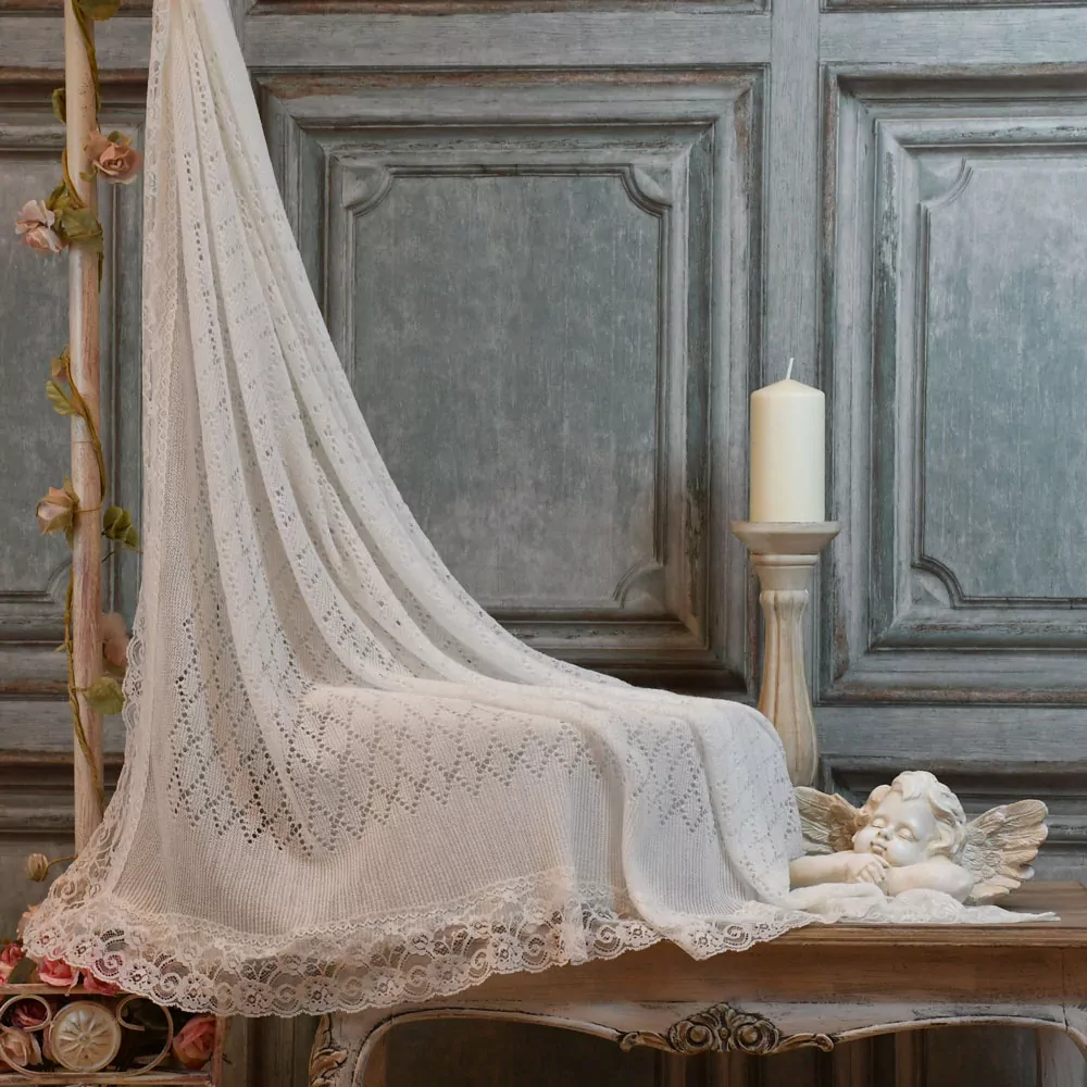 toquilla para bebe bautizo con encaje