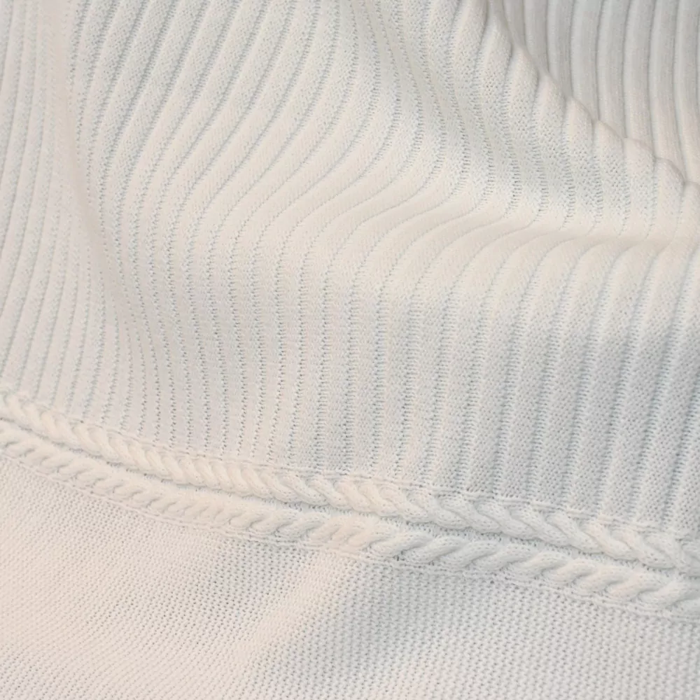 Manta bebé, toquilla de lana fina en punto de canalé - Imagen 3